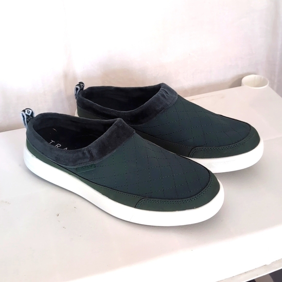 Traq by Alegria Kiq Slip-On Mule Forest Green Velvet Trim Size 39 - Picture 1 of 7